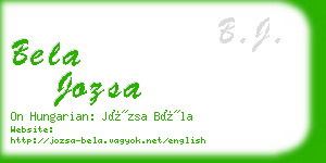 bela jozsa business card